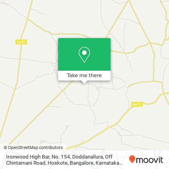 Ironwood High Bar, No. 154, Doddanallura, Off Chintamani Road, Hoskote, Bangalore, Karnataka 562114 map