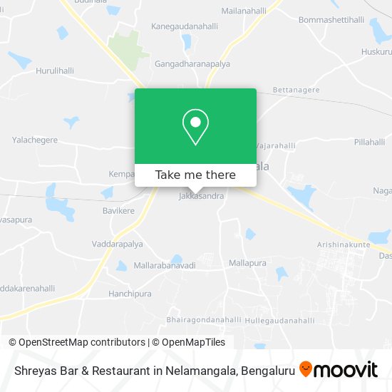 Shreyas Bar & Restaurant in Nelamangala map