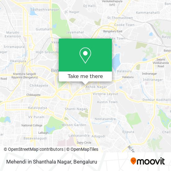 Mehendi in Shanthala Nagar map