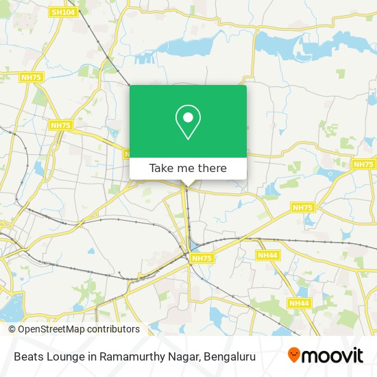Beats Lounge in Ramamurthy Nagar map