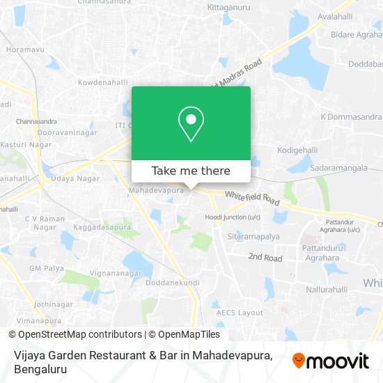 Vijaya Garden Restaurant & Bar in Mahadevapura map