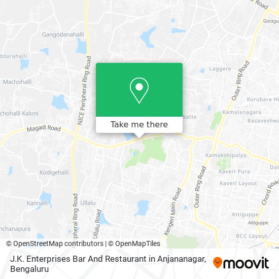 J.K. Enterprises Bar And Restaurant in Anjananagar map