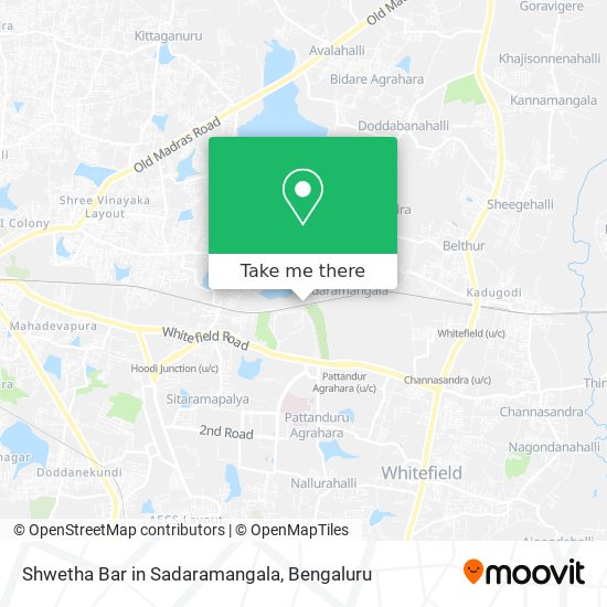 Shwetha Bar in Sadaramangala map