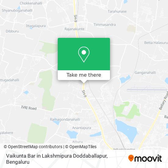 Vaikunta Bar in Lakshmipura Doddaballapur map