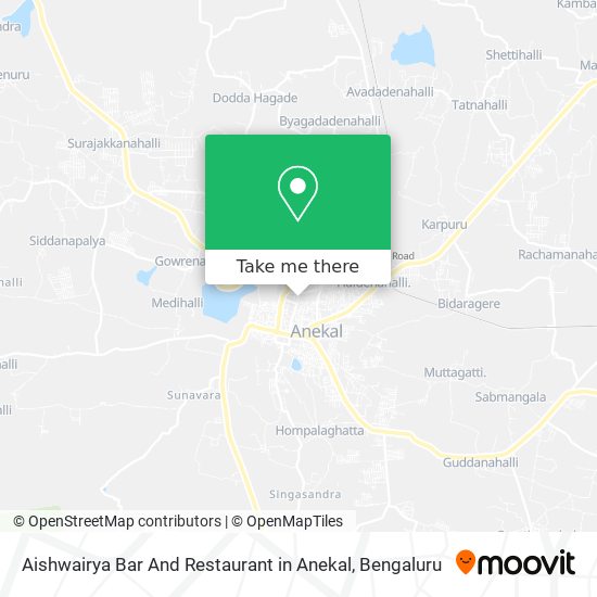 Aishwairya Bar And Restaurant in Anekal map