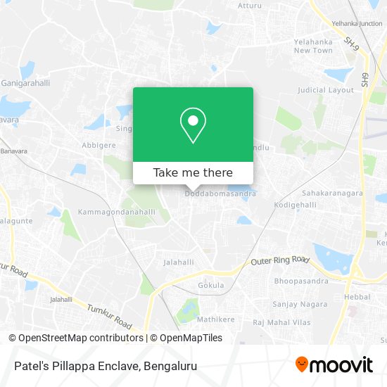 Patel's Pillappa Enclave map