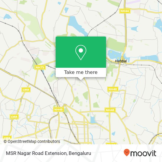 MSR Nagar Road Extension map