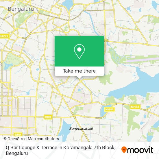 Q Bar Lounge & Terrace in Koramangala 7th Block map