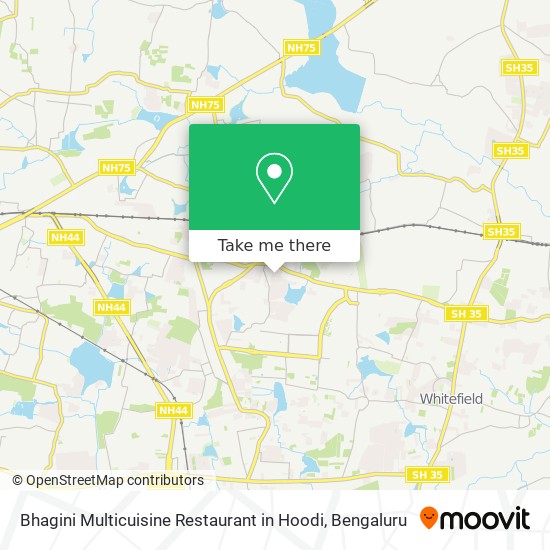 Bhagini Multicuisine Restaurant in Hoodi map