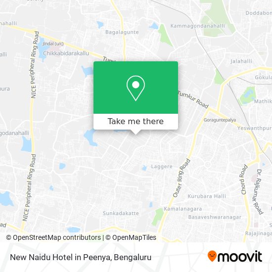 New Naidu Hotel in Peenya map