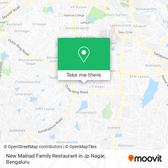 New Malnad Family Restaurant in Jp Nagar map