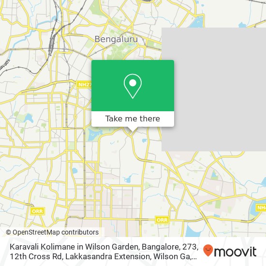 Karavali Kolimane in Wilson Garden, Bangalore, 273, 12th Cross Rd, Lakkasandra Extension, Wilson Ga map