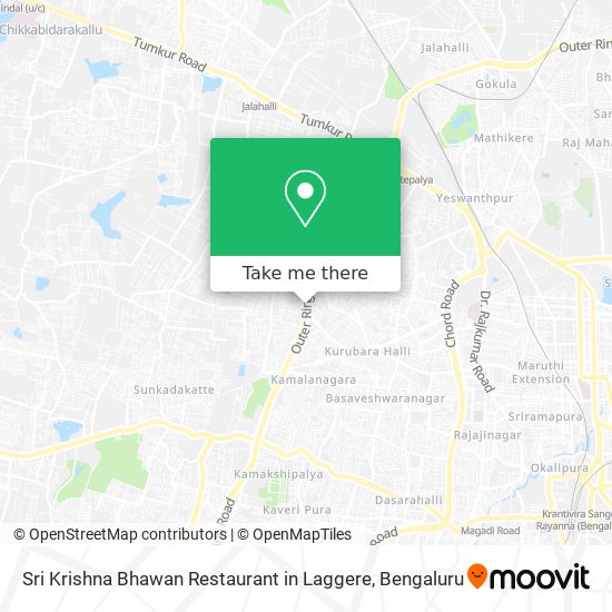 Sri Krishna Bhawan Restaurant in Laggere map