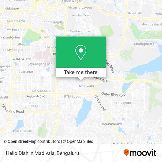Hello Dish in Madivala map