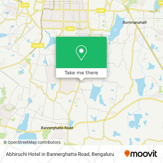 Abhiruchi Hotel in Bannerghatta Road map