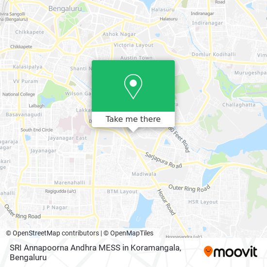 SRI Annapoorna Andhra MESS in Koramangala map