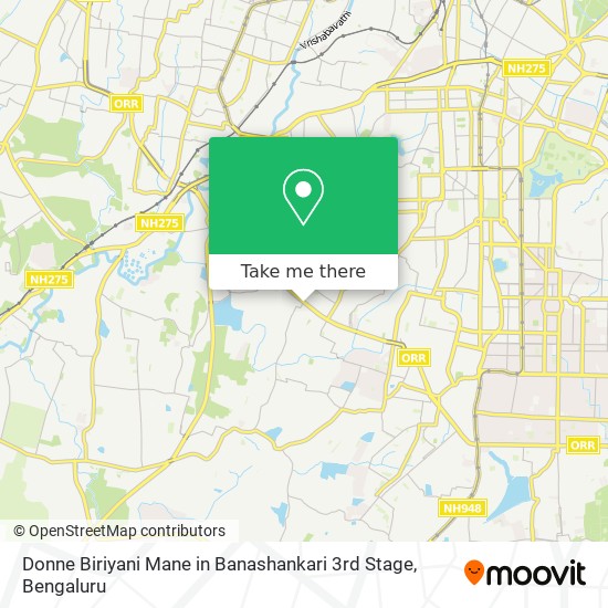 Donne Biriyani Mane in Banashankari 3rd Stage map