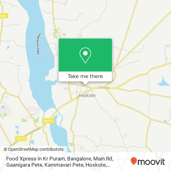 Food Xpress in Kr Puram, Bangalore, Main Rd, Gaanigara Pete, Kammavari Pete, Hoskote, Karnataka 562 map
