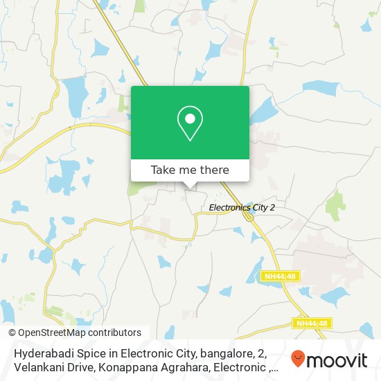 Hyderabadi Spice in Electronic City, bangalore, 2, Velankani Drive, Konappana Agrahara, Electronic map