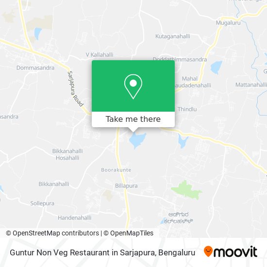 Guntur Non Veg Restaurant in Sarjapura map