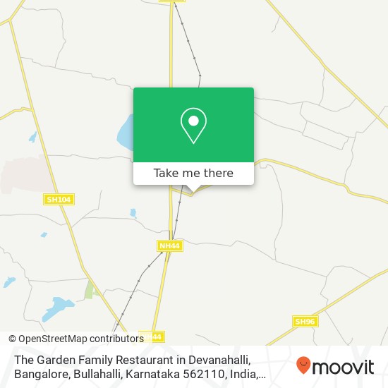 The Garden Family Restaurant in Devanahalli, Bangalore, Bullahalli, Karnataka 562110, India map