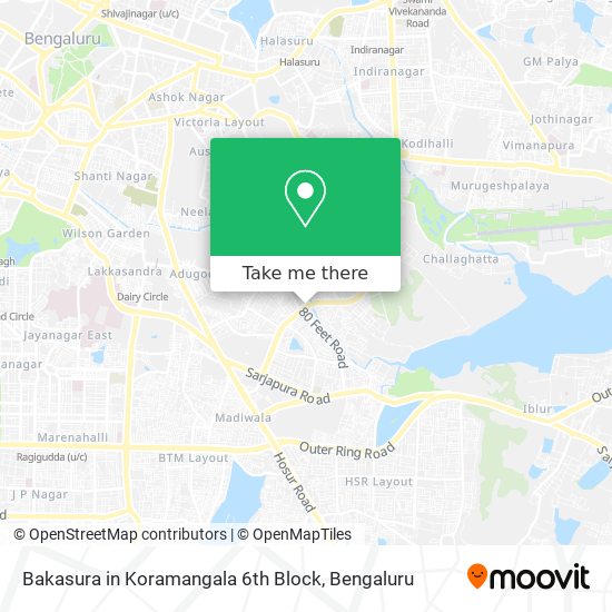 Bakasura in Koramangala 6th Block map