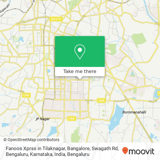 Fanoos Xprss in Tilaknagar, Bangalore, Swagath Rd, Bengaluru, Karnataka, India map