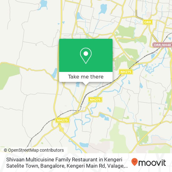 Shivaan Multicuisine Family Restaurant in Kengeri Satelite Town, Bangalore, Kengeri Main Rd, Valage map