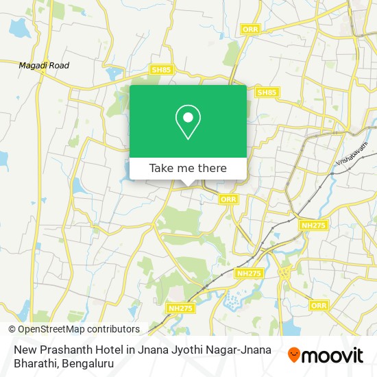 New Prashanth Hotel in Jnana Jyothi Nagar-Jnana Bharathi map
