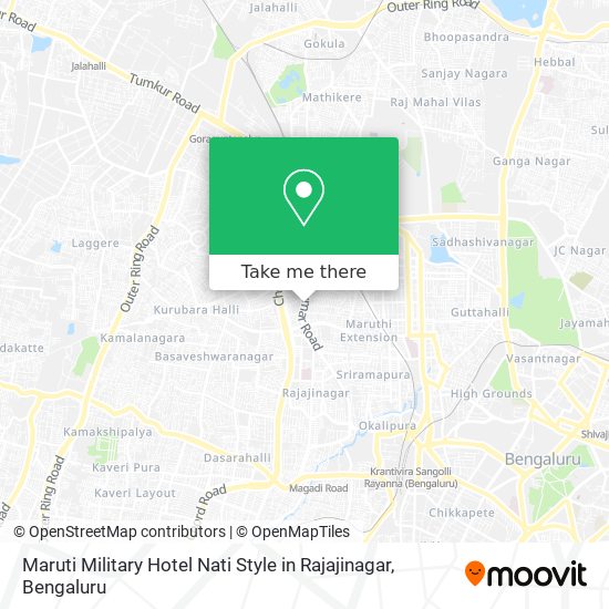 Maruti Military Hotel Nati Style in Rajajinagar map