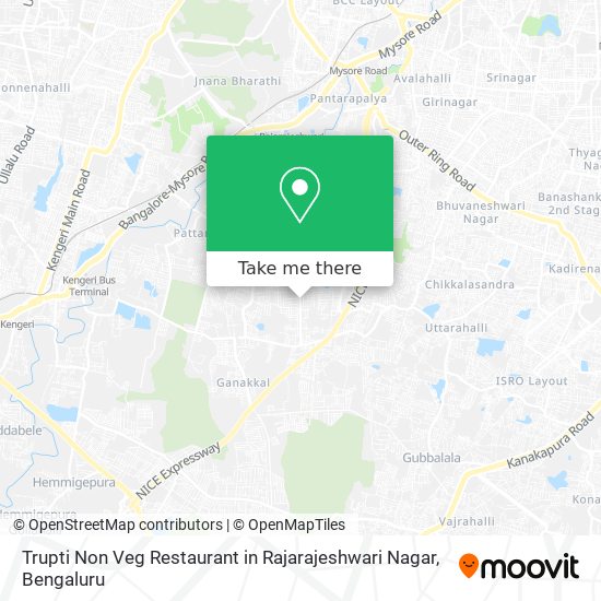 Trupti Non Veg Restaurant in Rajarajeshwari Nagar map