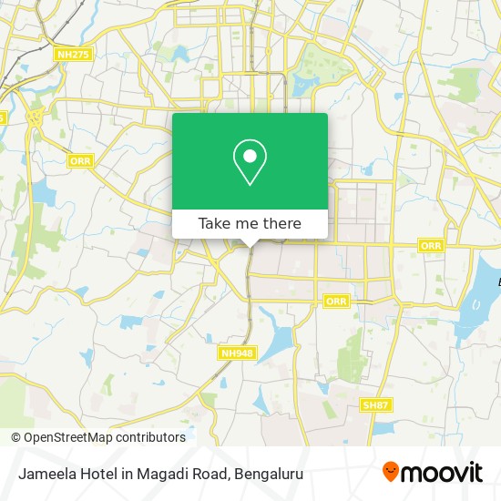 Jameela Hotel in Magadi Road map