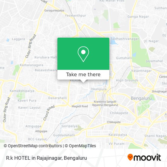 R.k HOTEL in Rajajinagar map