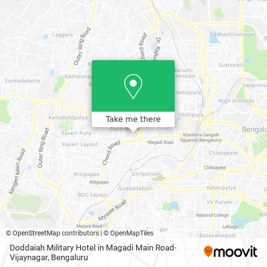 Doddaiah Military Hotel in Magadi Main Road-Vijaynagar map
