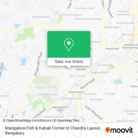 Mangalore Fish & Kabab Corner in Chandra Layout map