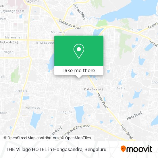THE Village HOTEL in Hongasandra map