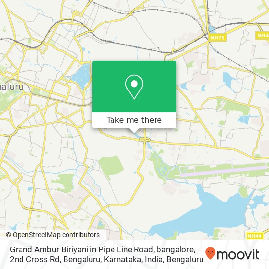 Grand Ambur Biriyani in Pipe Line Road, bangalore, 2nd Cross Rd, Bengaluru, Karnataka, India map