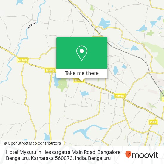 Hotel Mysuru in Hessargatta Main Road, Bangalore, Bengaluru, Karnataka 560073, India map
