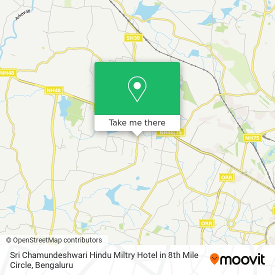 Sri Chamundeshwari Hindu Miltry Hotel in 8th Mile Circle map