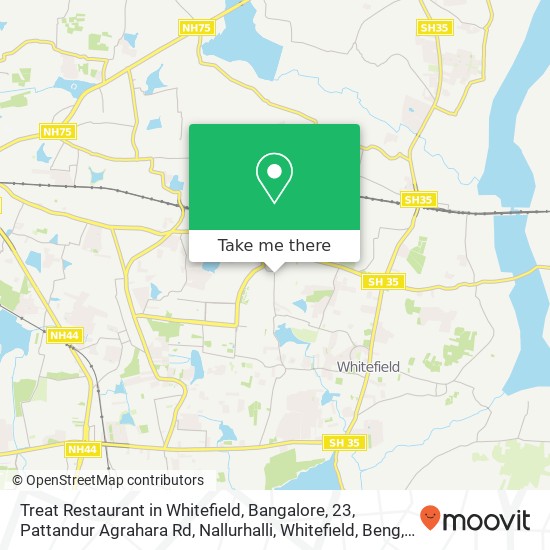 Treat Restaurant in Whitefield, Bangalore, 23, Pattandur Agrahara Rd, Nallurhalli, Whitefield, Beng map