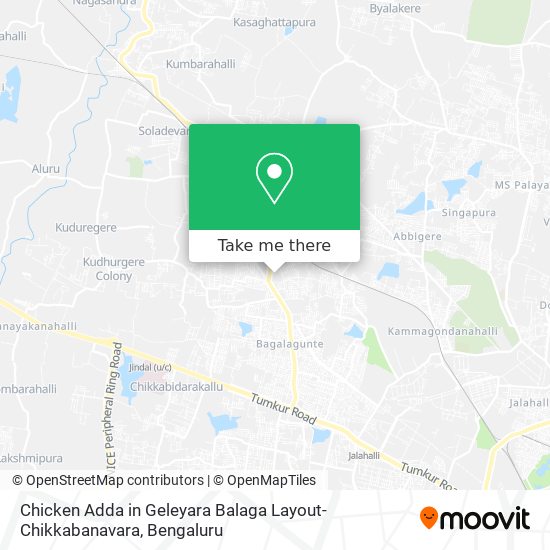 Chicken Adda in Geleyara Balaga Layout-Chikkabanavara map