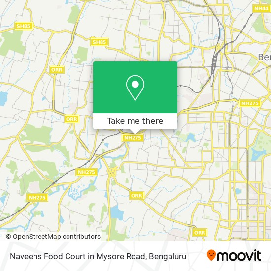 Naveens Food Court in Mysore Road map