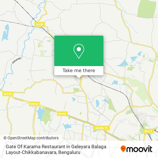 Gate Of Karama Restaurant in Geleyara Balaga Layout-Chikkabanavara map