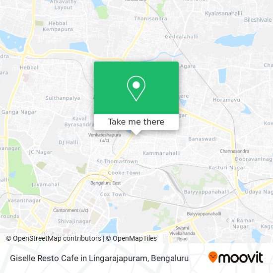 Giselle Resto Cafe in Lingarajapuram map