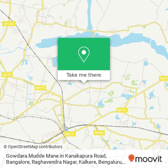 Gowdara Mudde Mane in Kanakapura Road, Bangalore, Raghavendra Nagar, Kalkere, Bengaluru, Karnataka map