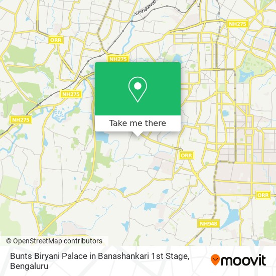 Bunts Biryani Palace in Banashankari 1st Stage map