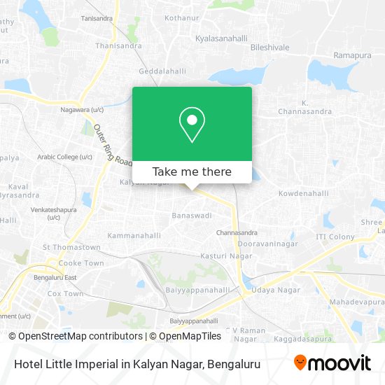 Hotel Little Imperial in Kalyan Nagar map