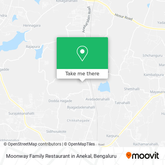 Moonway Family Restaurant in Anekal map