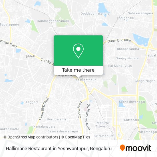 Hallimane Restaurant in Yeshwanthpur map