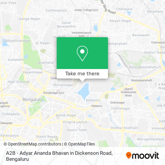 A2B - Adyar Ananda Bhavan in Dickenson Road map